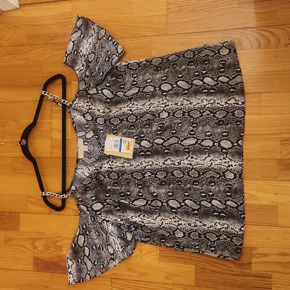 MICHAEL KORS SNAKE SKIN PRINT TOP